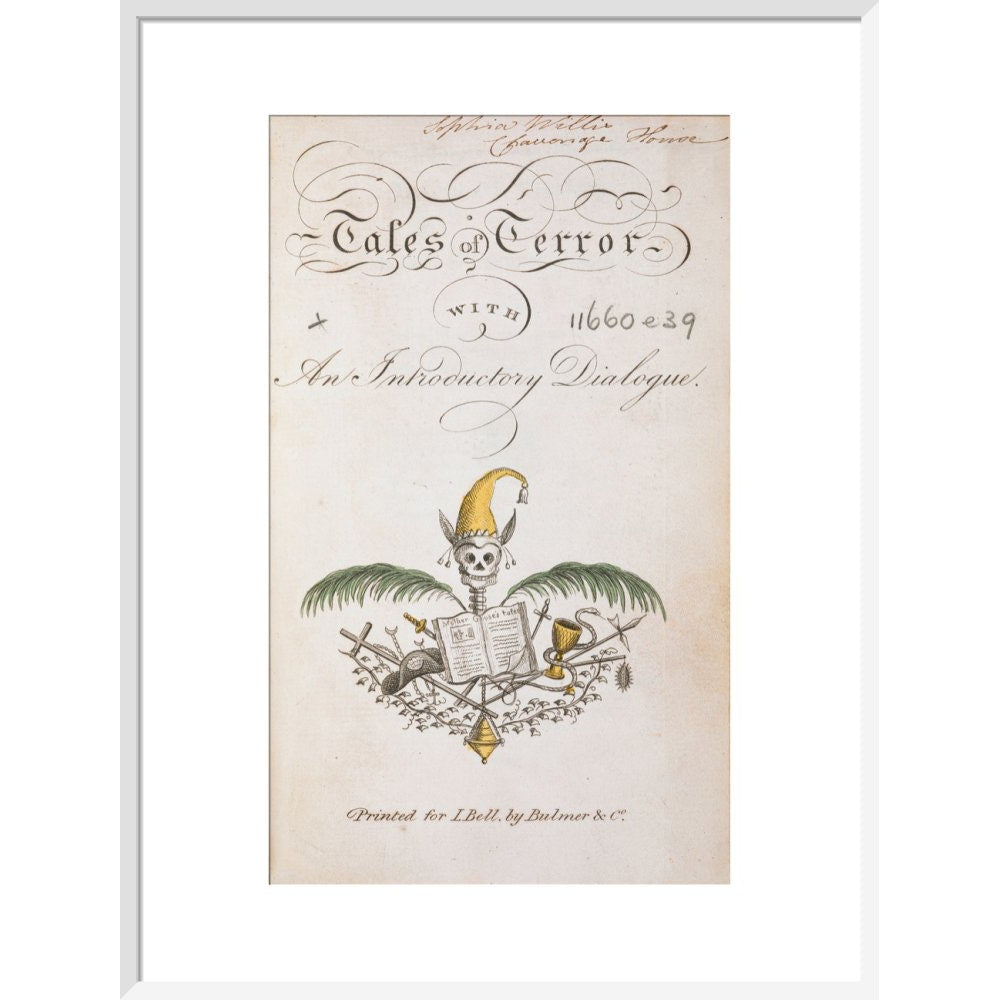 Tales of Terror print in white frame