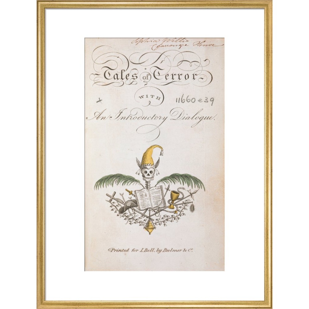 Tales of Terror print in gold frame