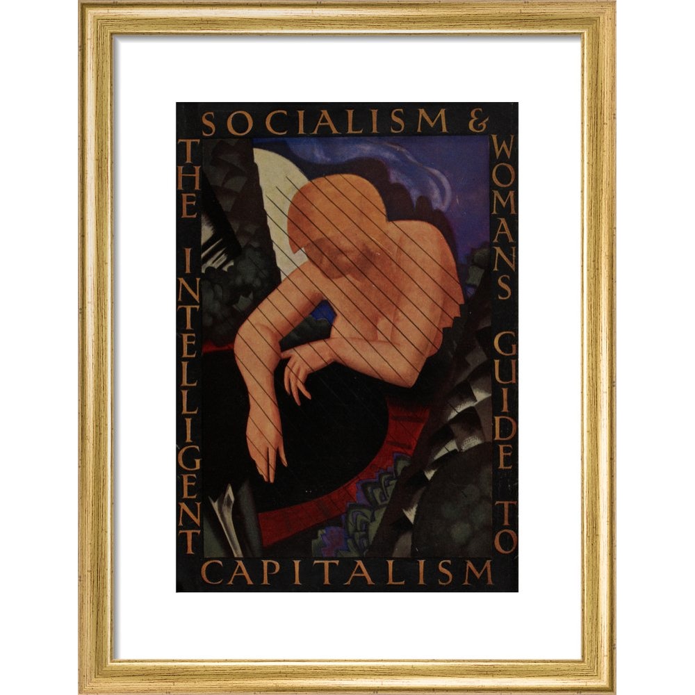 The Intelligent Woman's guide to Socialism and Capitalism print in gold frame