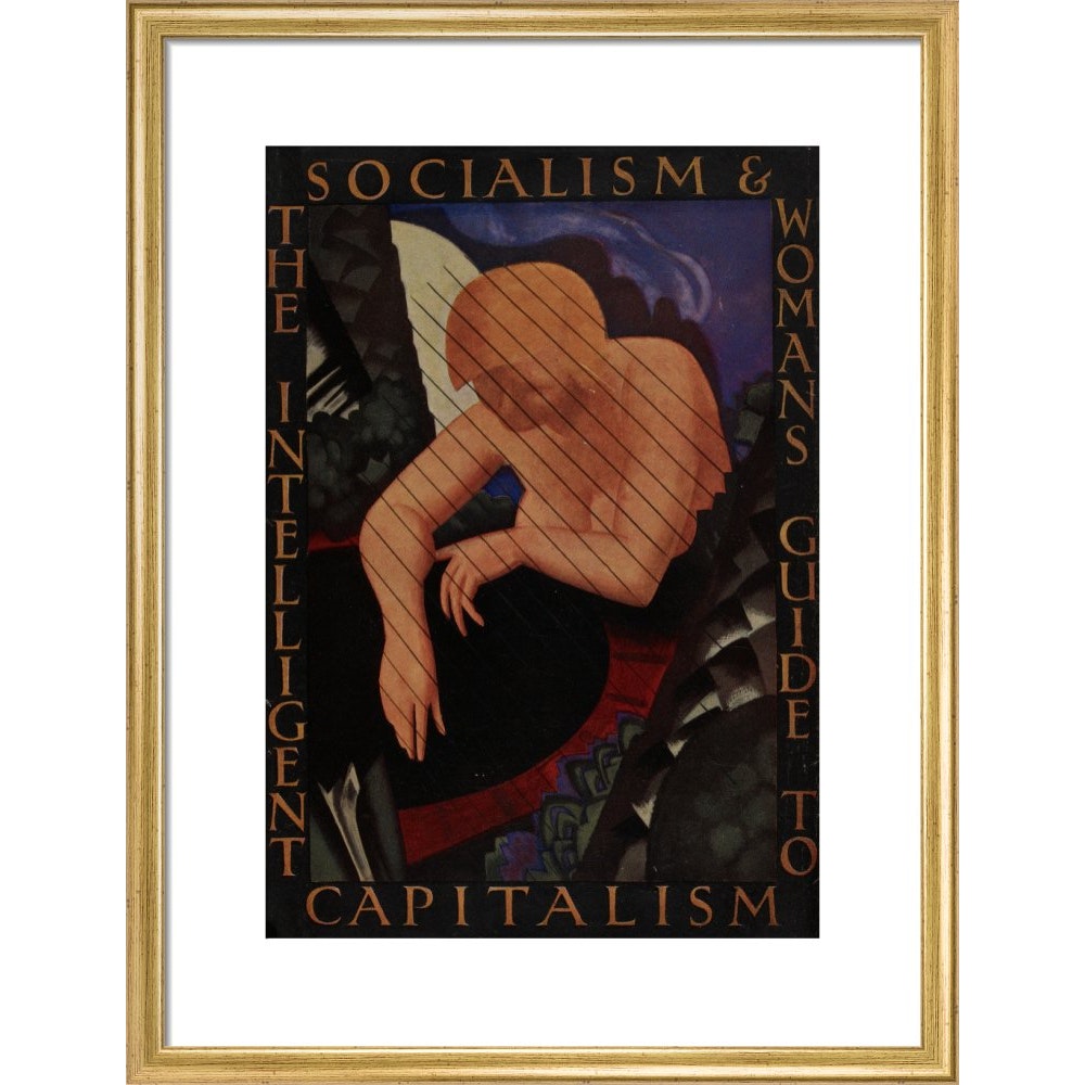 The Intelligent Woman's guide to Socialism and Capitalism print in gold frame