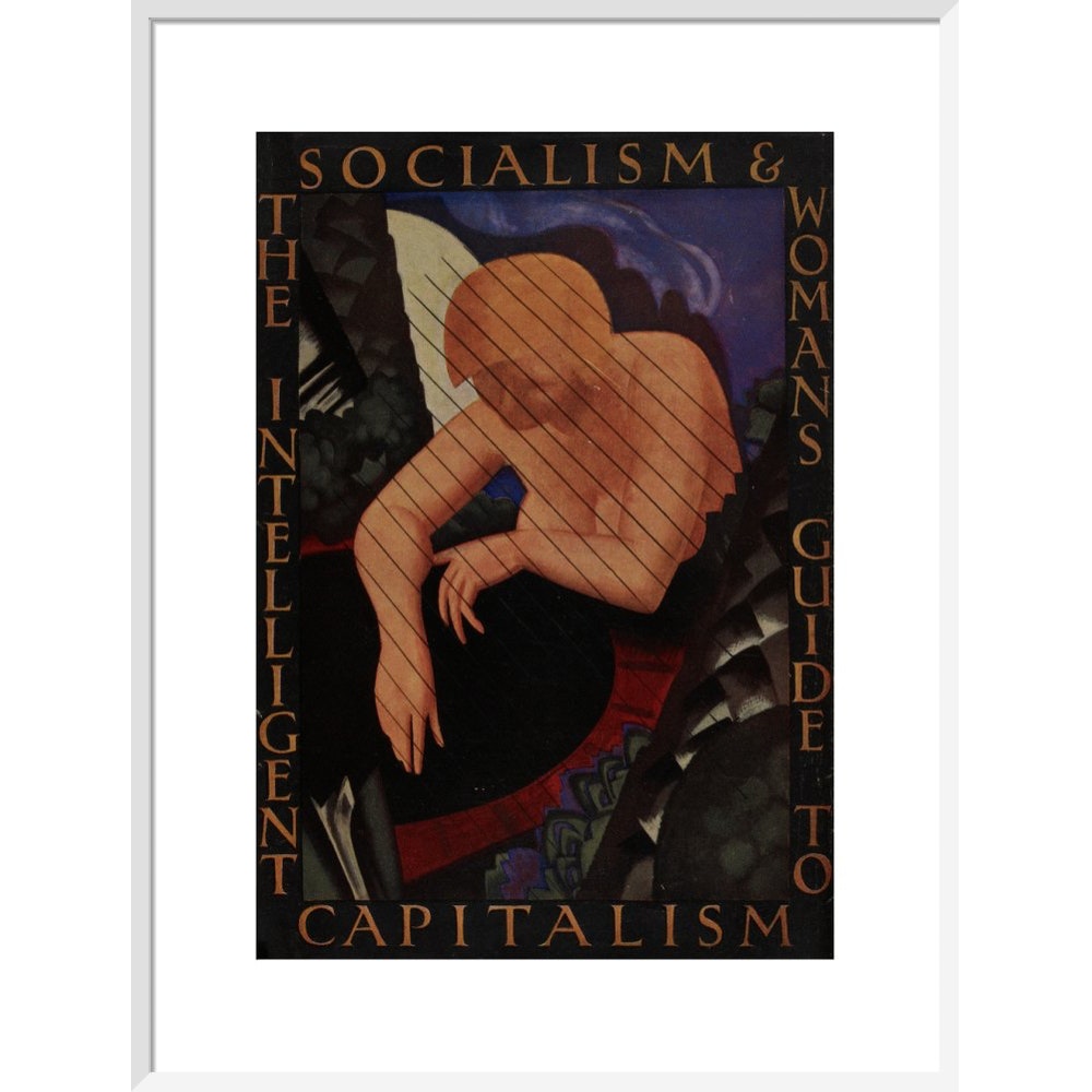 The Intelligent Woman's guide to Socialism and Capitalism print in white frame