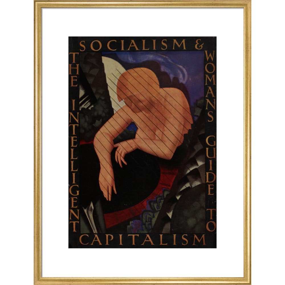 The Intelligent Woman's guide to Socialism and Capitalism print in gold frame