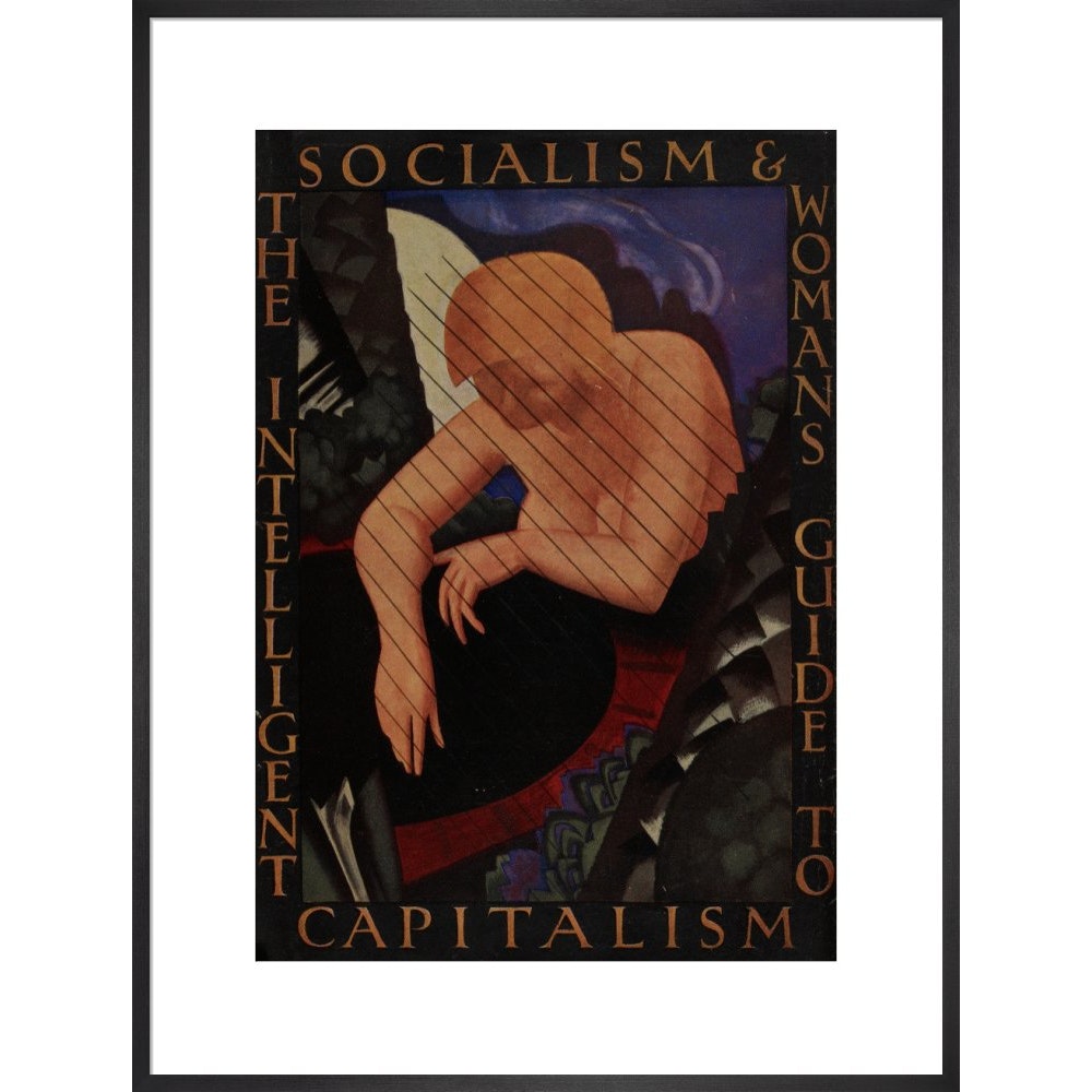 The Intelligent Woman's guide to Socialism and Capitalism print in black frame