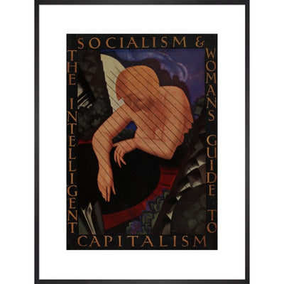 The Intelligent Woman's guide to Socialism and Capitalism print in black frame