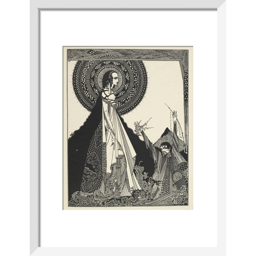 Ligeia print in white frame