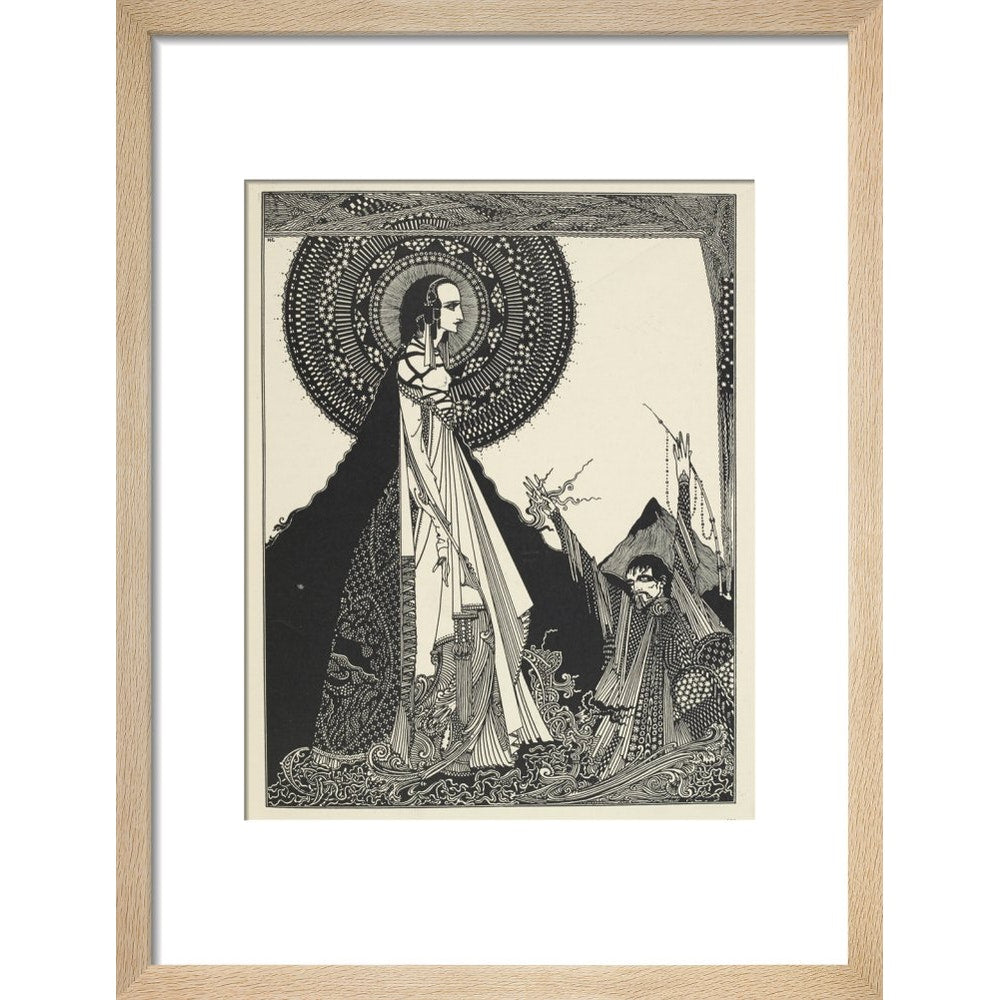 Ligeia print in natural frame