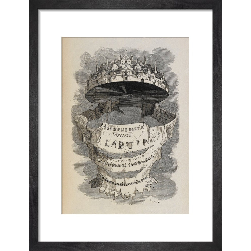 Laputa print in black frame