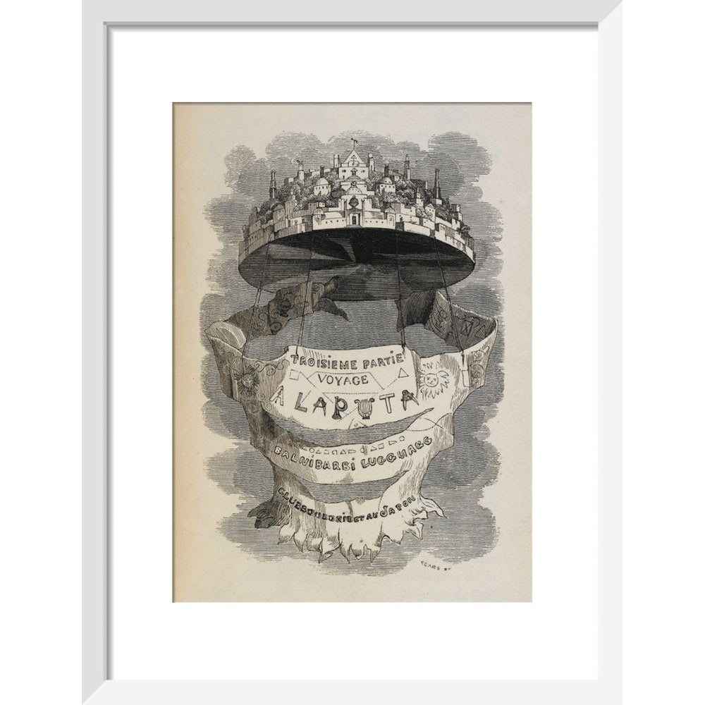 Laputa print in white frame