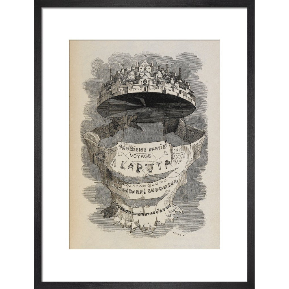 Laputa print in black frame