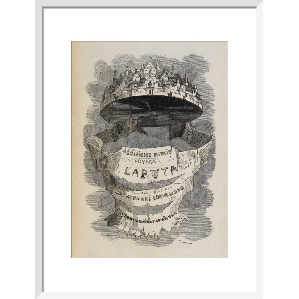 Laputa print in white frame