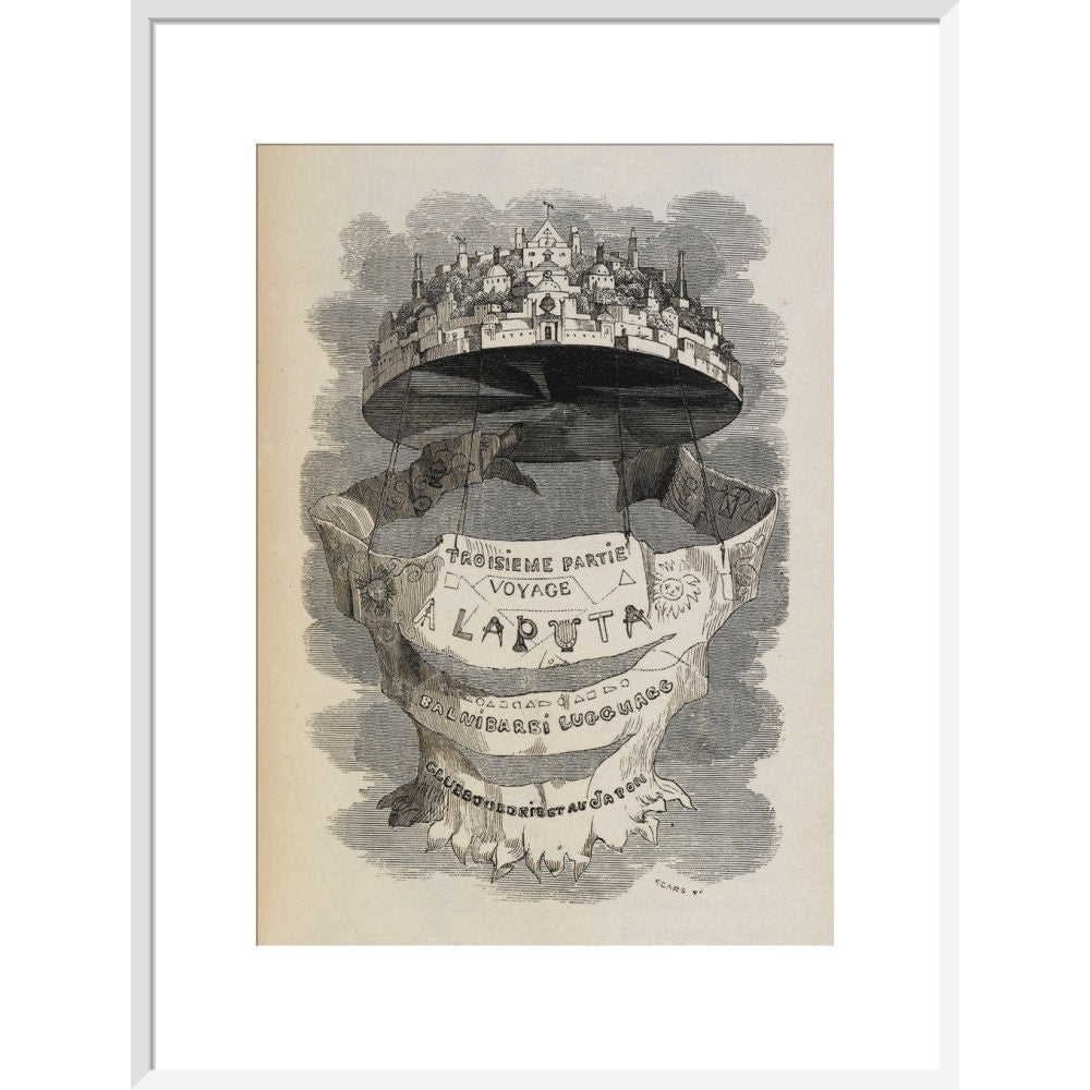 Laputa print in white frame