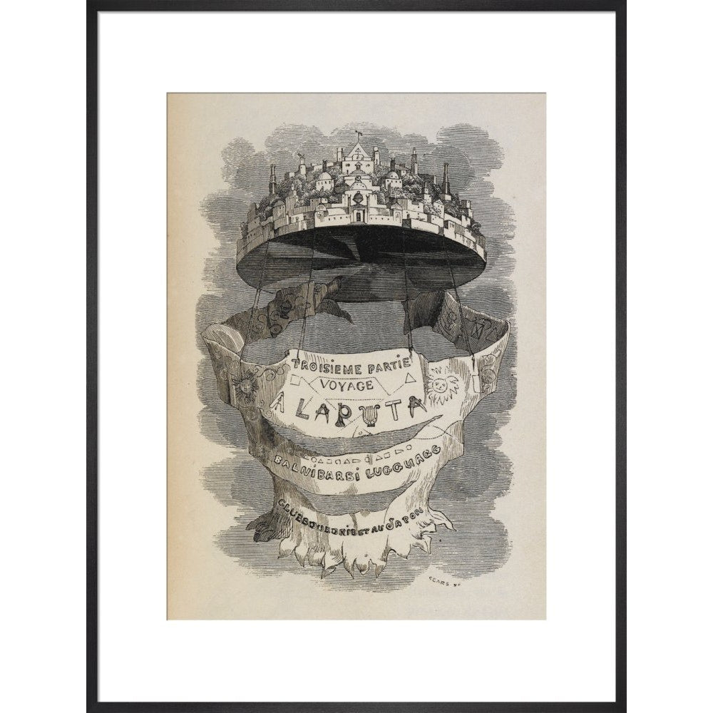 Laputa print in black frame