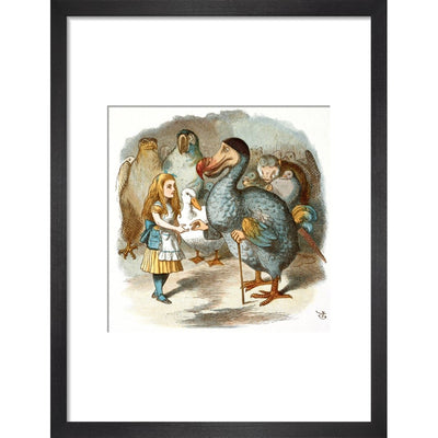 The Caucus-Race print in black frame