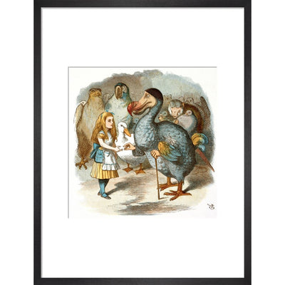 The Caucus-Race print in black frame