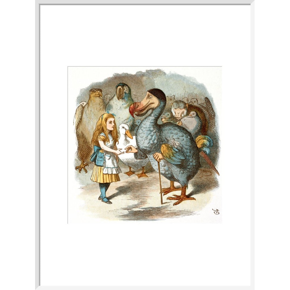 The Caucus-Race print in white frame