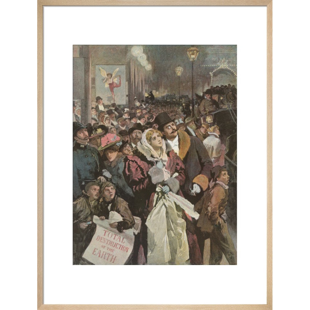 The Star print in natural frame