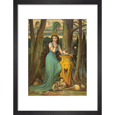 Fairy tale in the forest print in black frame