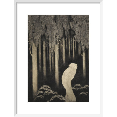 'Hish' from The Gods of Pegana print in white frame