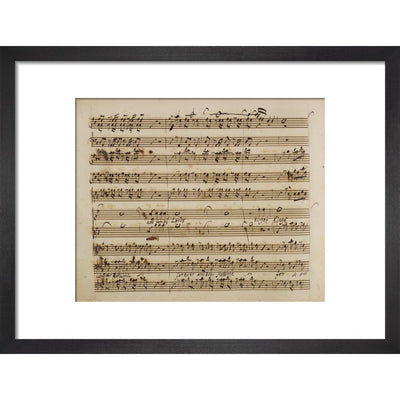 Handel's Messiah print in black frame