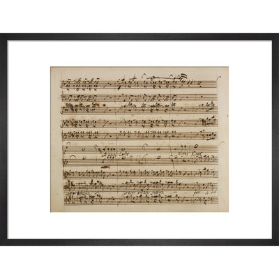 Handel's Messiah print in black frame