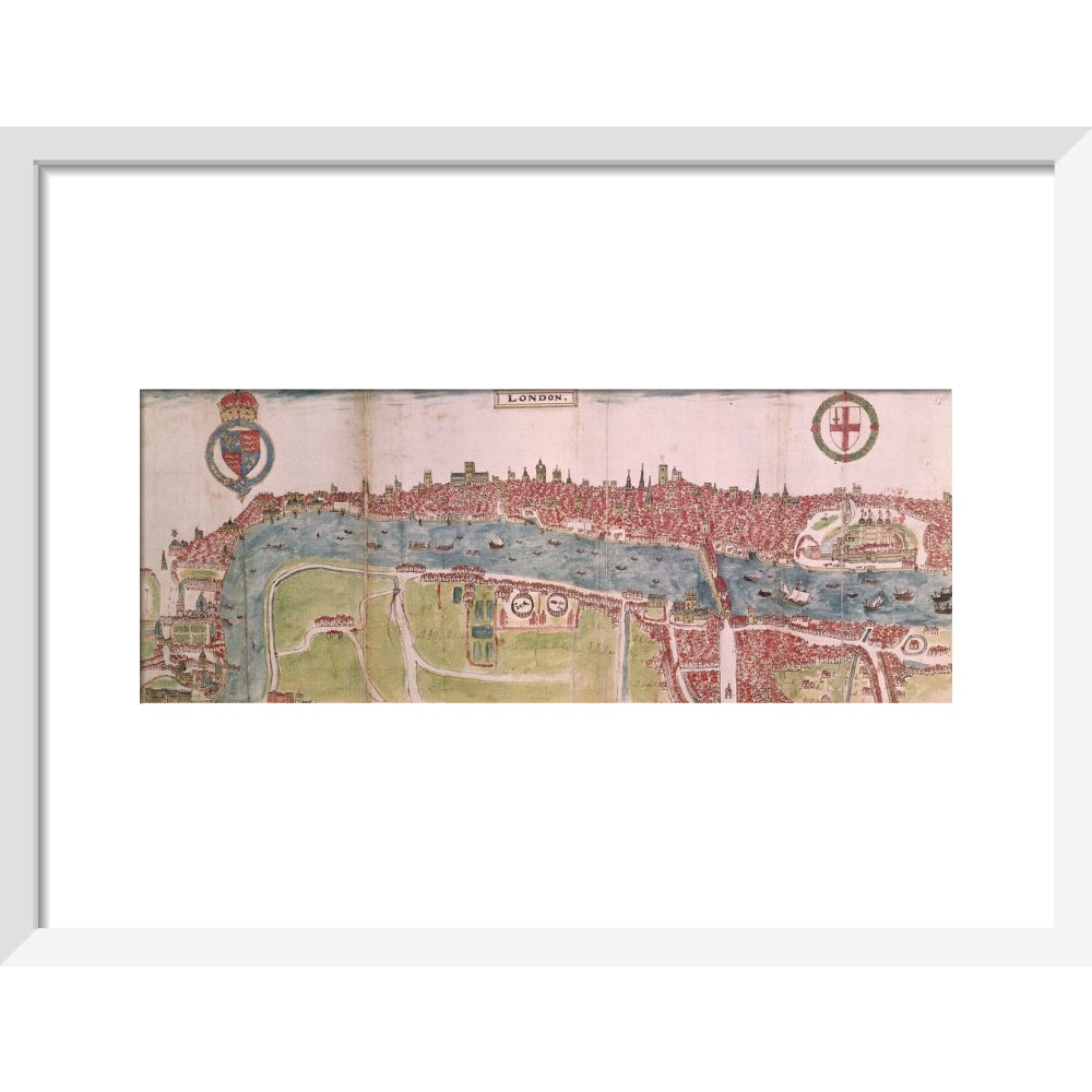 London panorama print in white frame