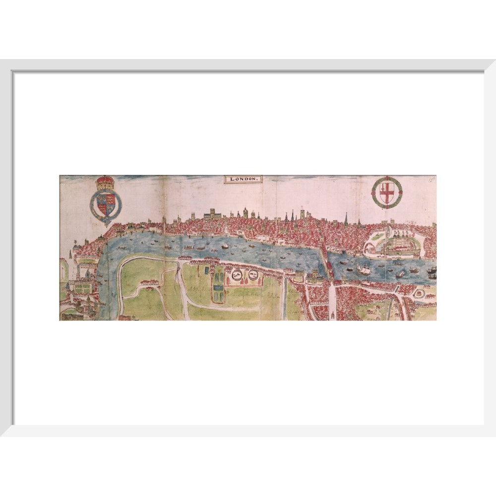 London panorama print in white frame