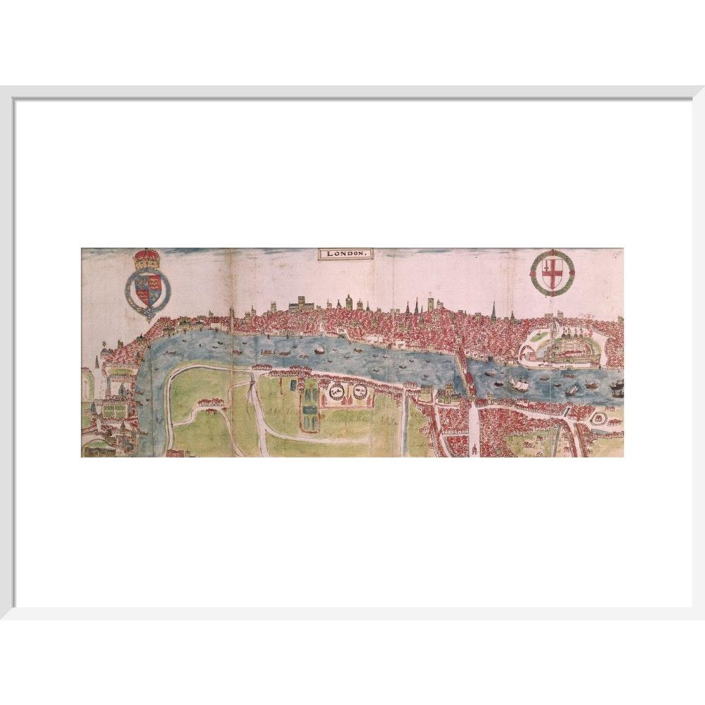 London panorama print in white frame