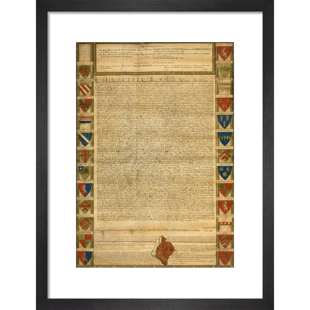 Magna Carta print in black frame