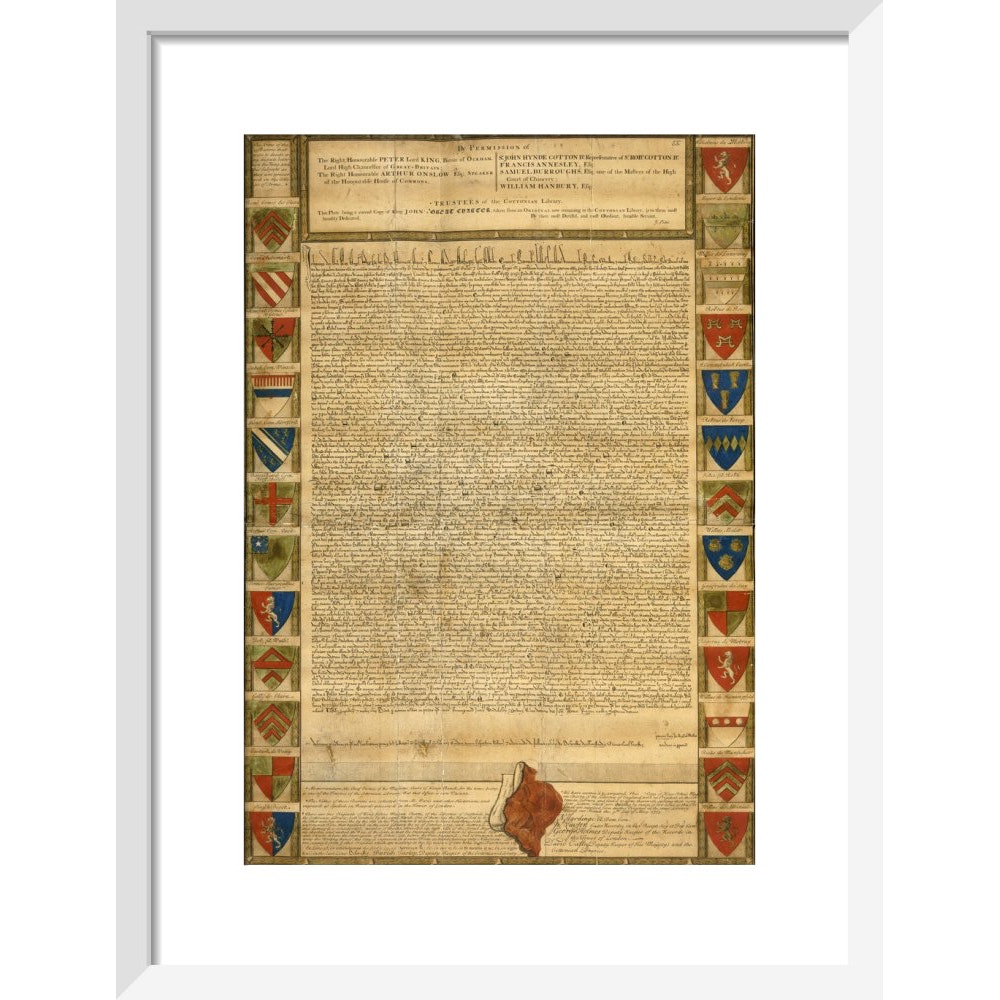 Magna Carta print in white frame