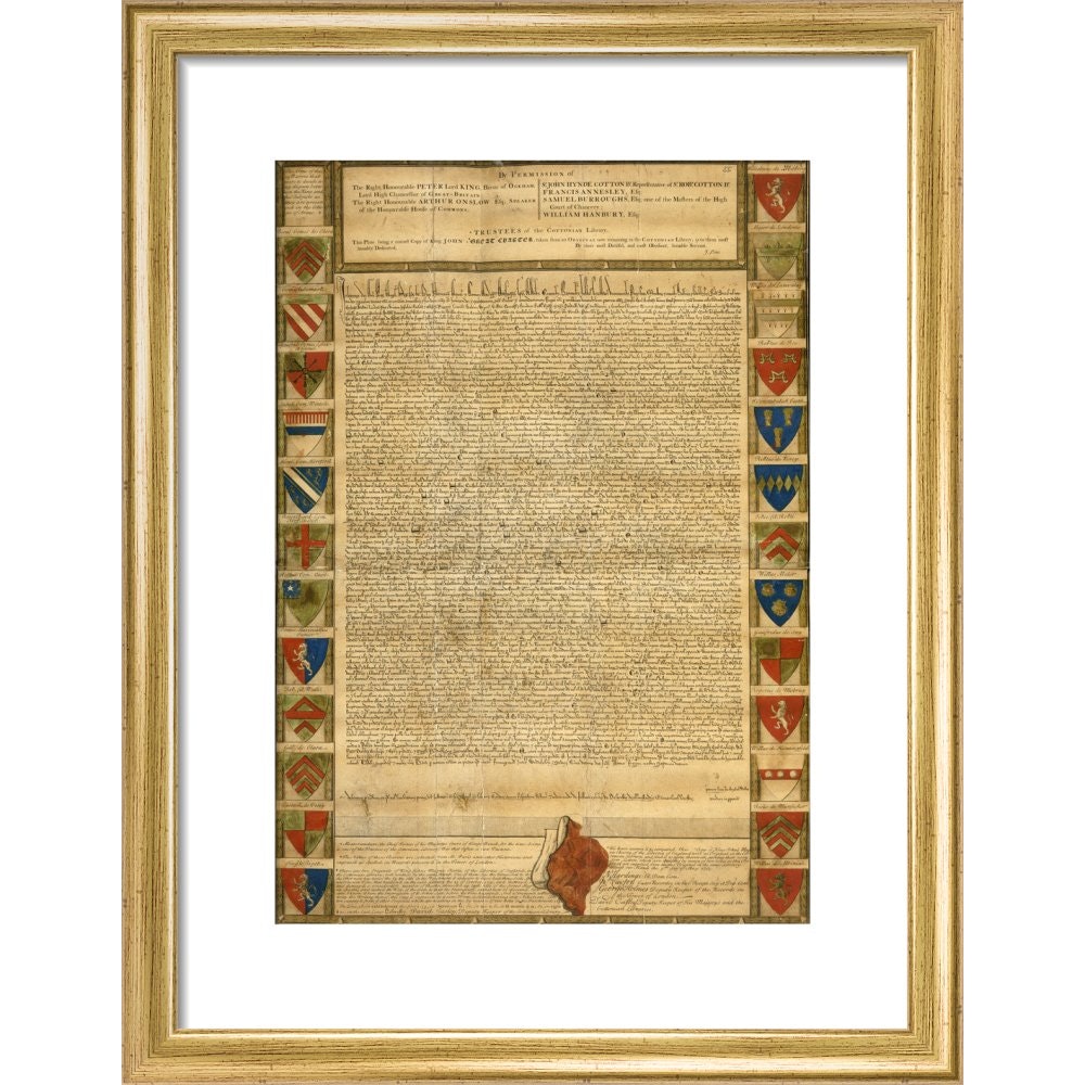 Magna Carta print in gold frame