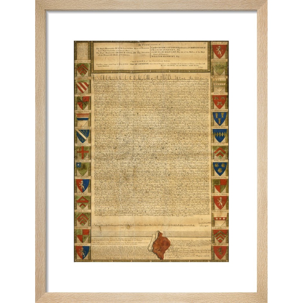 Magna Carta print in natural frame