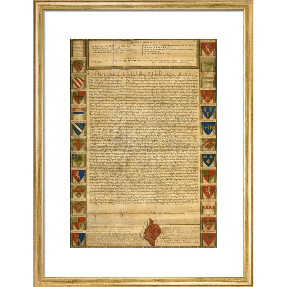 Magna Carta print in gold frame