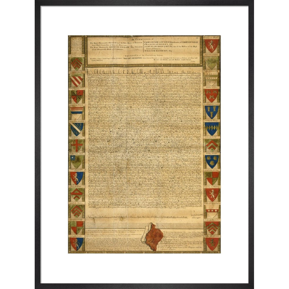 Magna Carta print in black frame