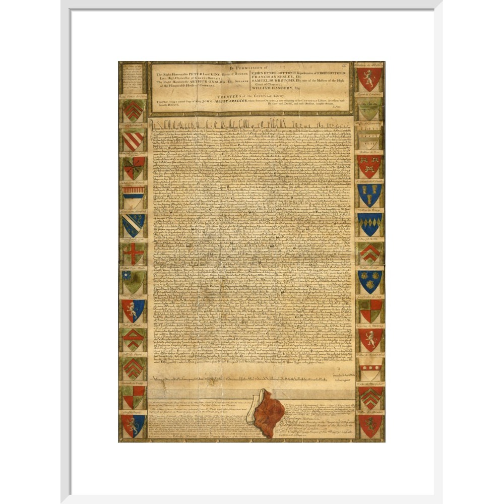 Magna Carta print in white frame