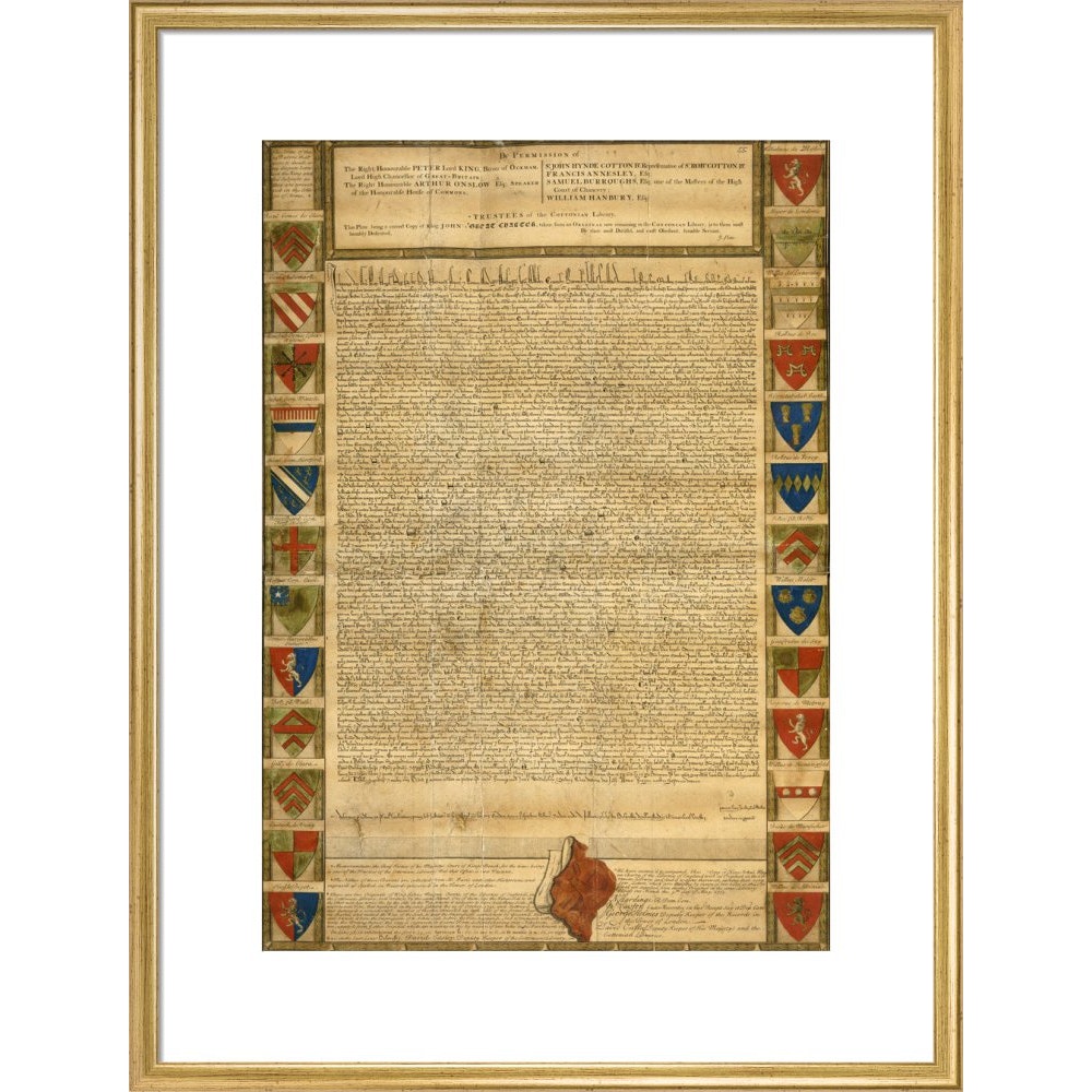 Magna Carta print in gold frame