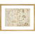 Notebook of Leonardo da Vinci print in gold frame