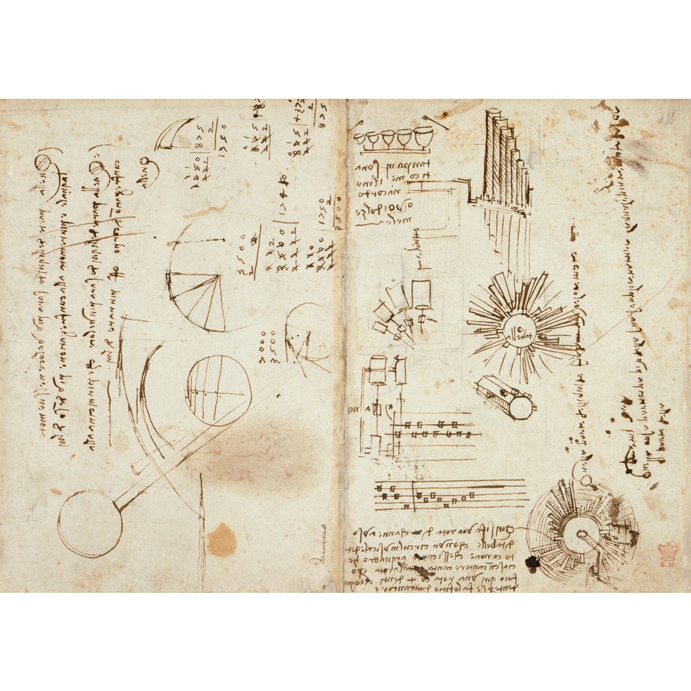 Notebook of Leonardo da Vinci print
