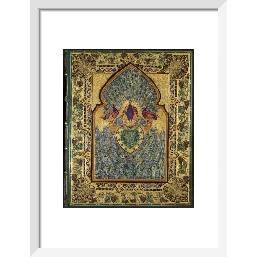 Rubáiyát of Omar Khayyám cover print in white frame