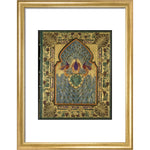 Rubáiyát of Omar Khayyám cover print in gold frame