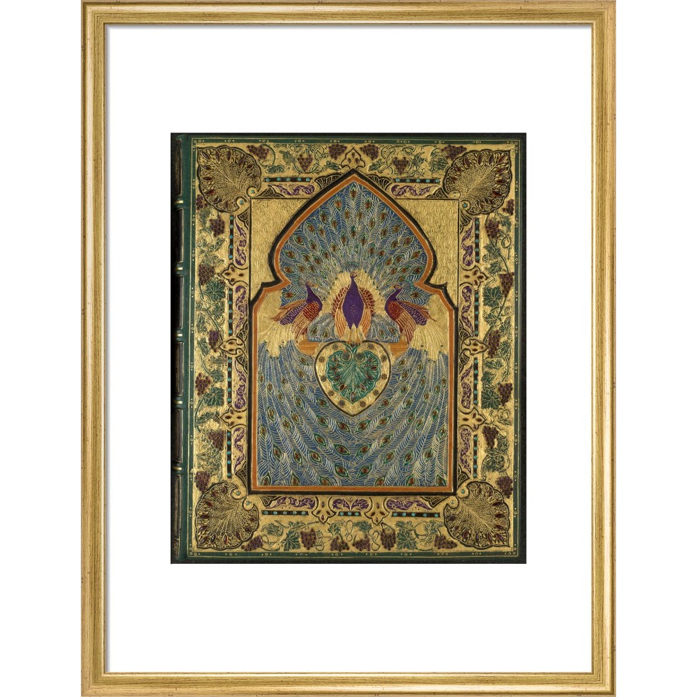 Rubáiyát of Omar Khayyám cover print in gold frame