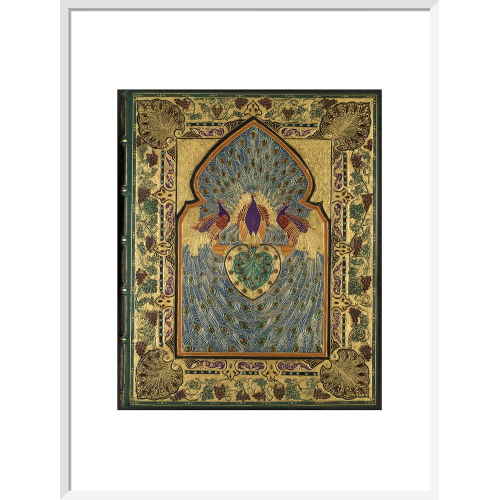 Rubáiyát of Omar Khayyám cover print in white frame