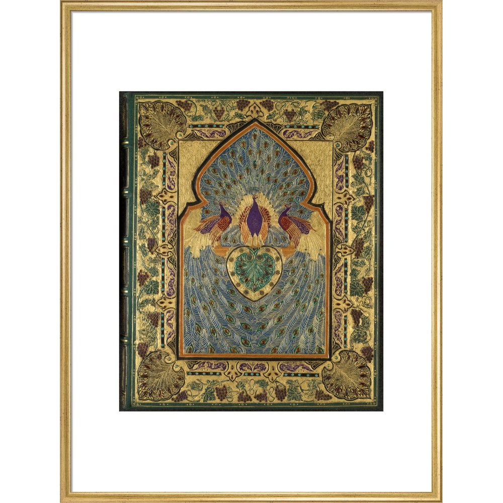Rubáiyát of Omar Khayyám cover print in gold frame