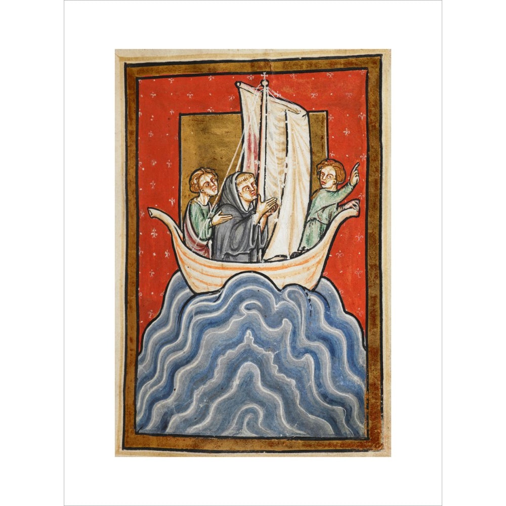 St. Cuthbert sailing to the land of the Picts print unframed