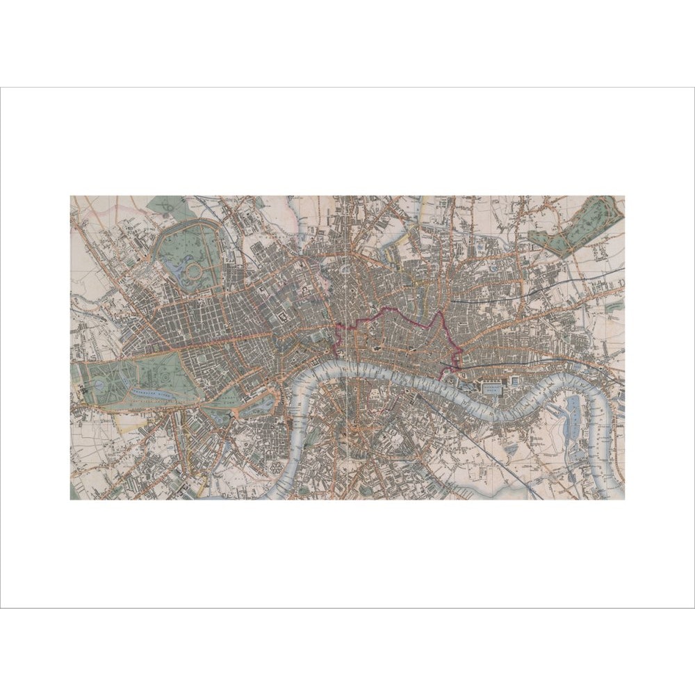 Cross's Map of London print unframed