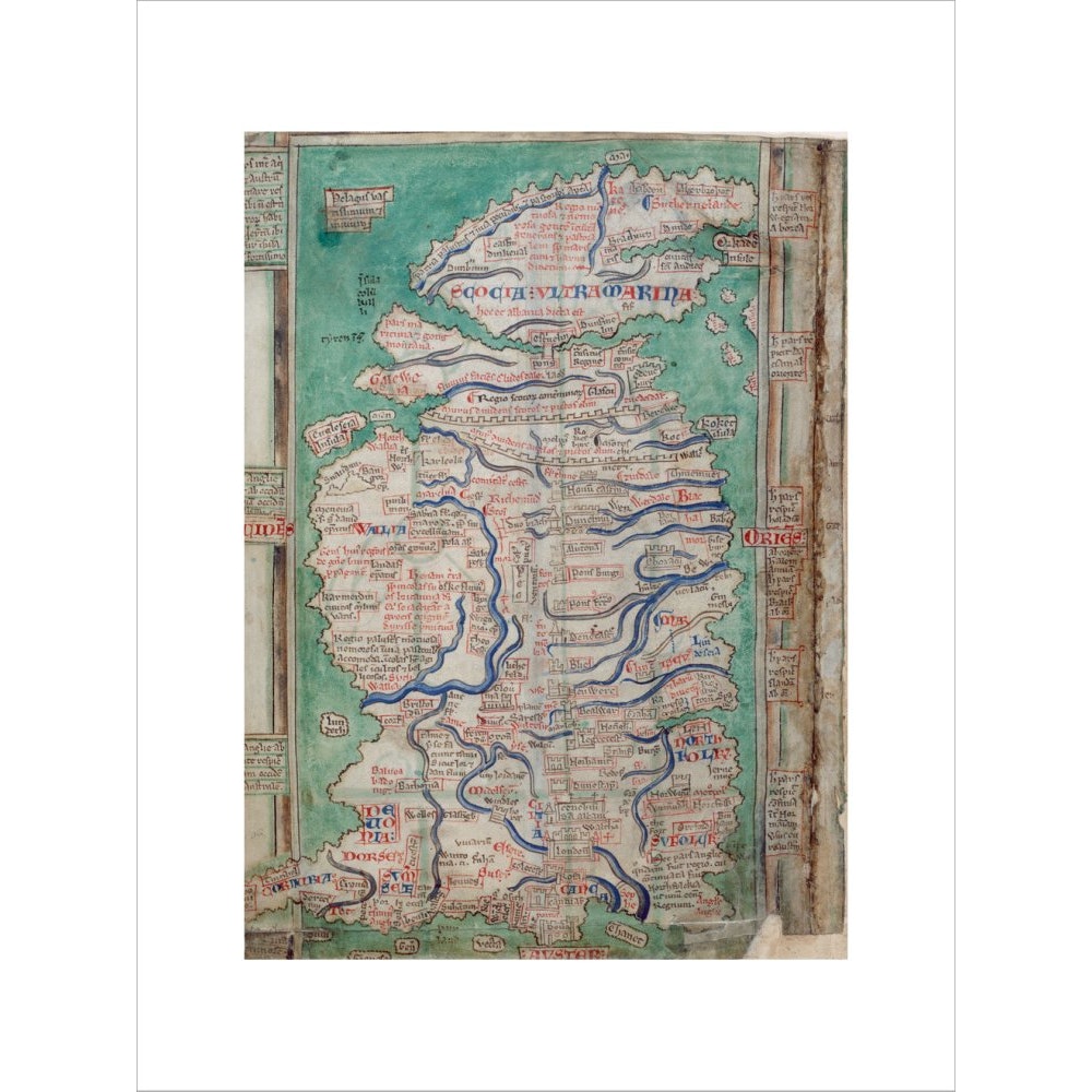 Map of Great Britain print unframed