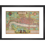 Map of London print in black frame