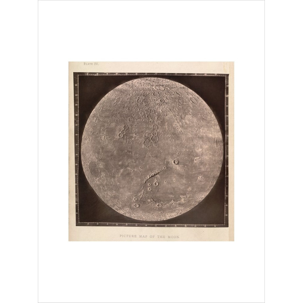 Map of the Moon print unframed