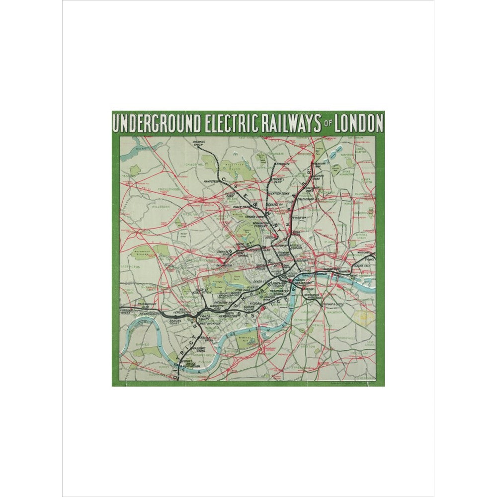 The London Underground print unframed