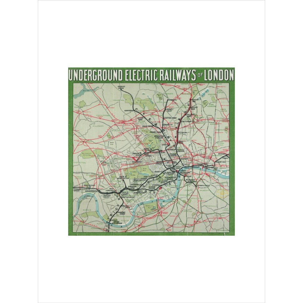 The London Underground print unframed