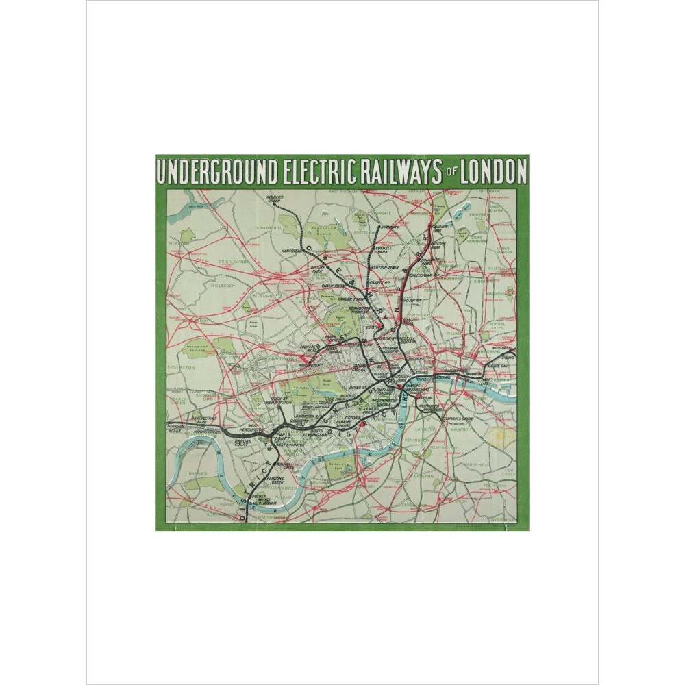 The London Underground print unframed